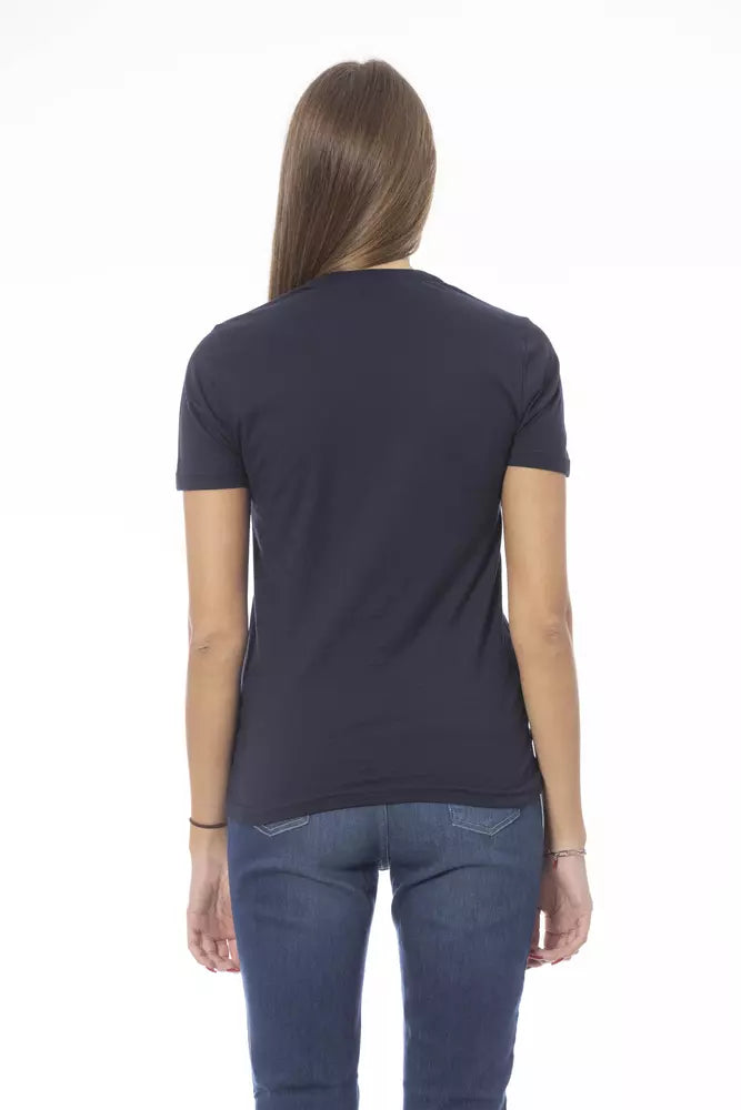 Baldinini Trend Blauw Katoenen Dames T-shirt