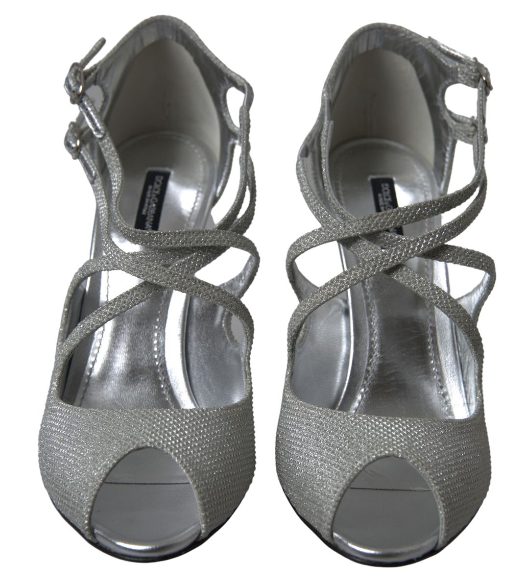 Dolce & Gabbana Silber Schimmernde Sandalen Pumps Schuhe
