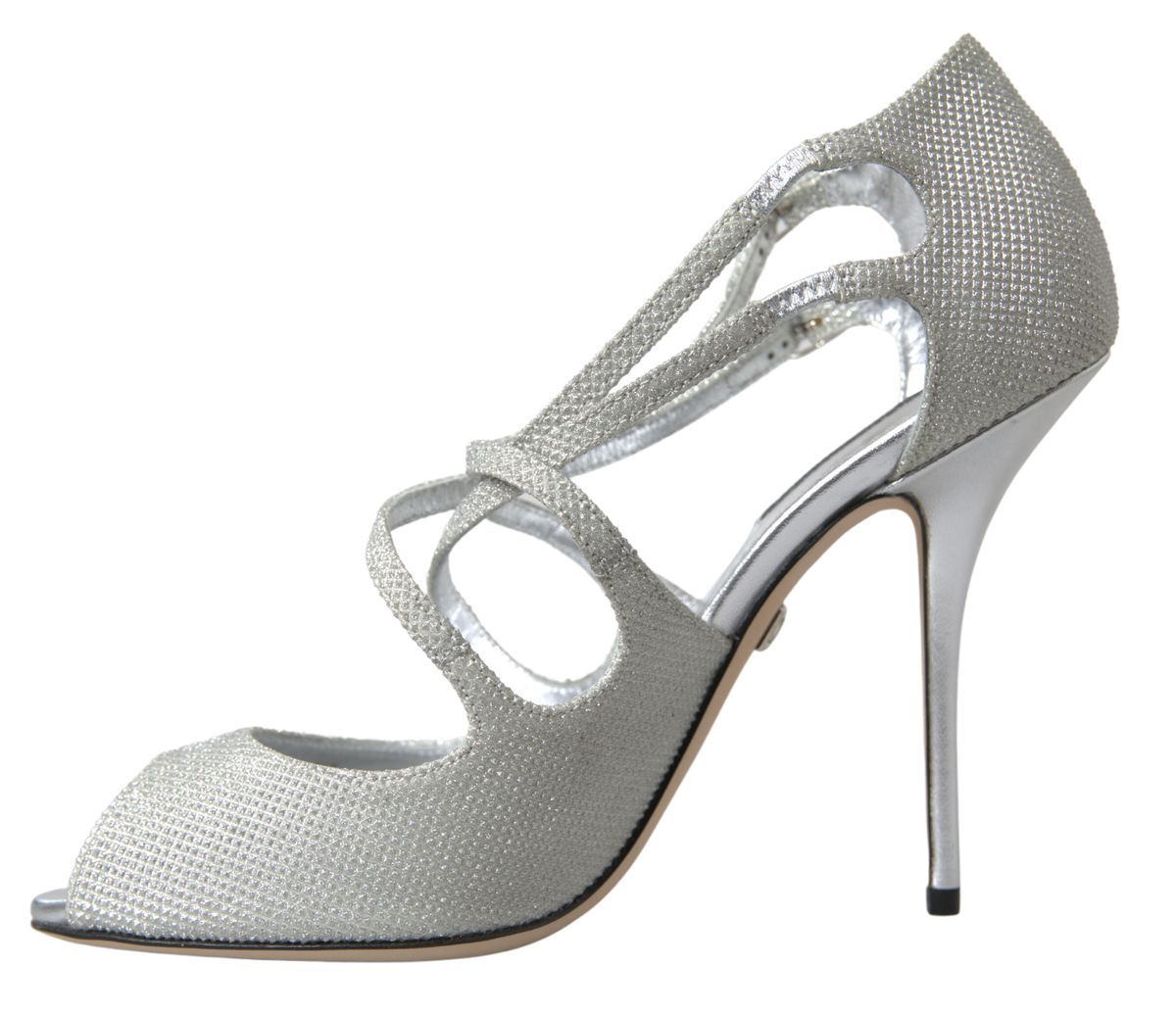 Dolce & Gabbana Silber Schimmernde Sandalen Pumps Schuhe