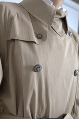 Dolce & Gabbana Khakifarbene zweireihige Trenchcoat-Jacke