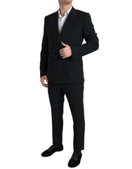 Dolce & Gabbana Schwarzer zweiteiliger doppelreihiger Anzug SICILIA