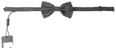 Dolce & Gabbana Zwart Wit Patroon Verstelbare Nekstrik Papillon