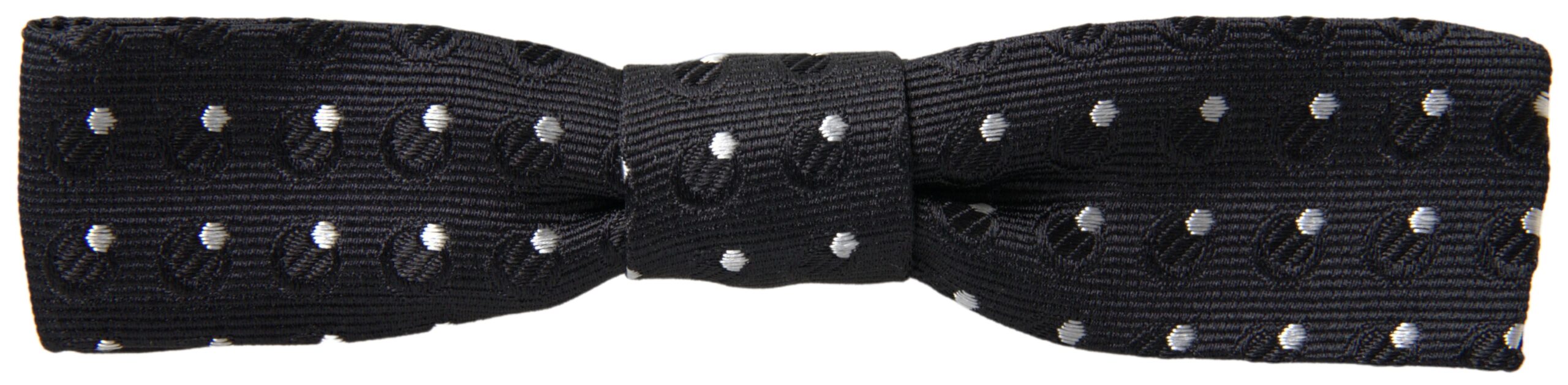 Dolce & Gabbana Schwarze gepunktete Seidenfliege für Herren, verstellbar