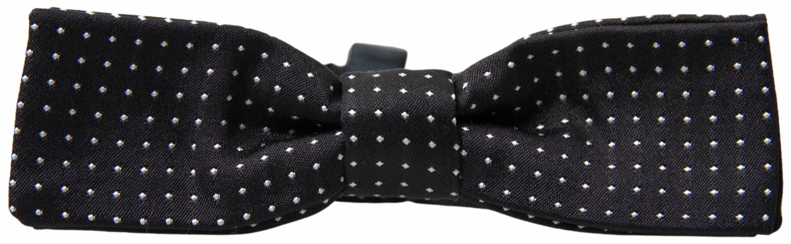 Dolce & Gabbana Schwarze gepunktete Seiden-Fliege für Herren, verstellbar