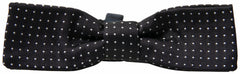 Dolce & Gabbana Schwarze gepunktete Seiden-Fliege für Herren, verstellbar