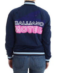 John Galliano Blauw katoenen vest met rits