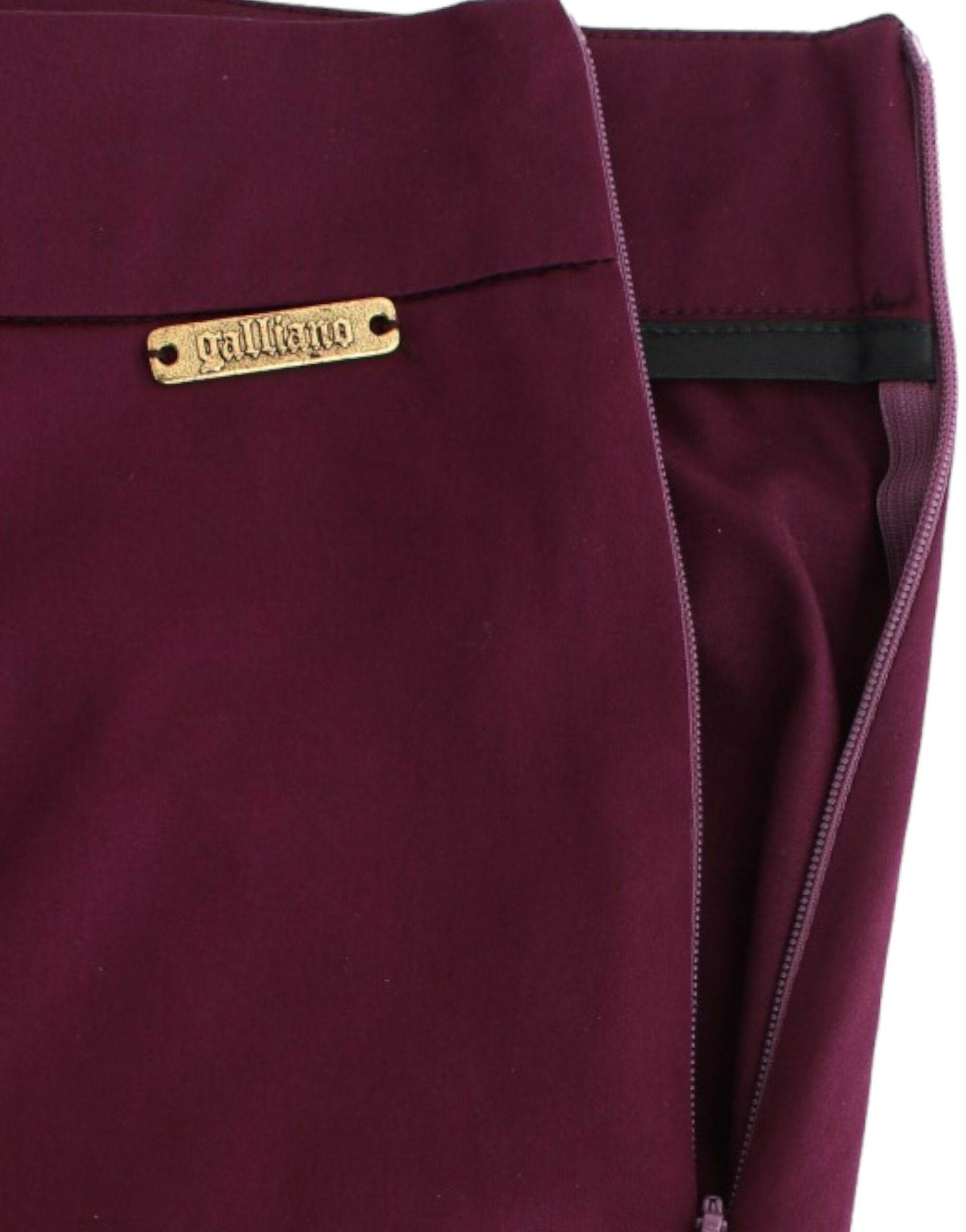 John Galliano Paarse slim fit broek