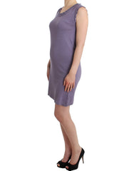 John Galliano Violettfarbenes Baumwoll-Jerseykleid