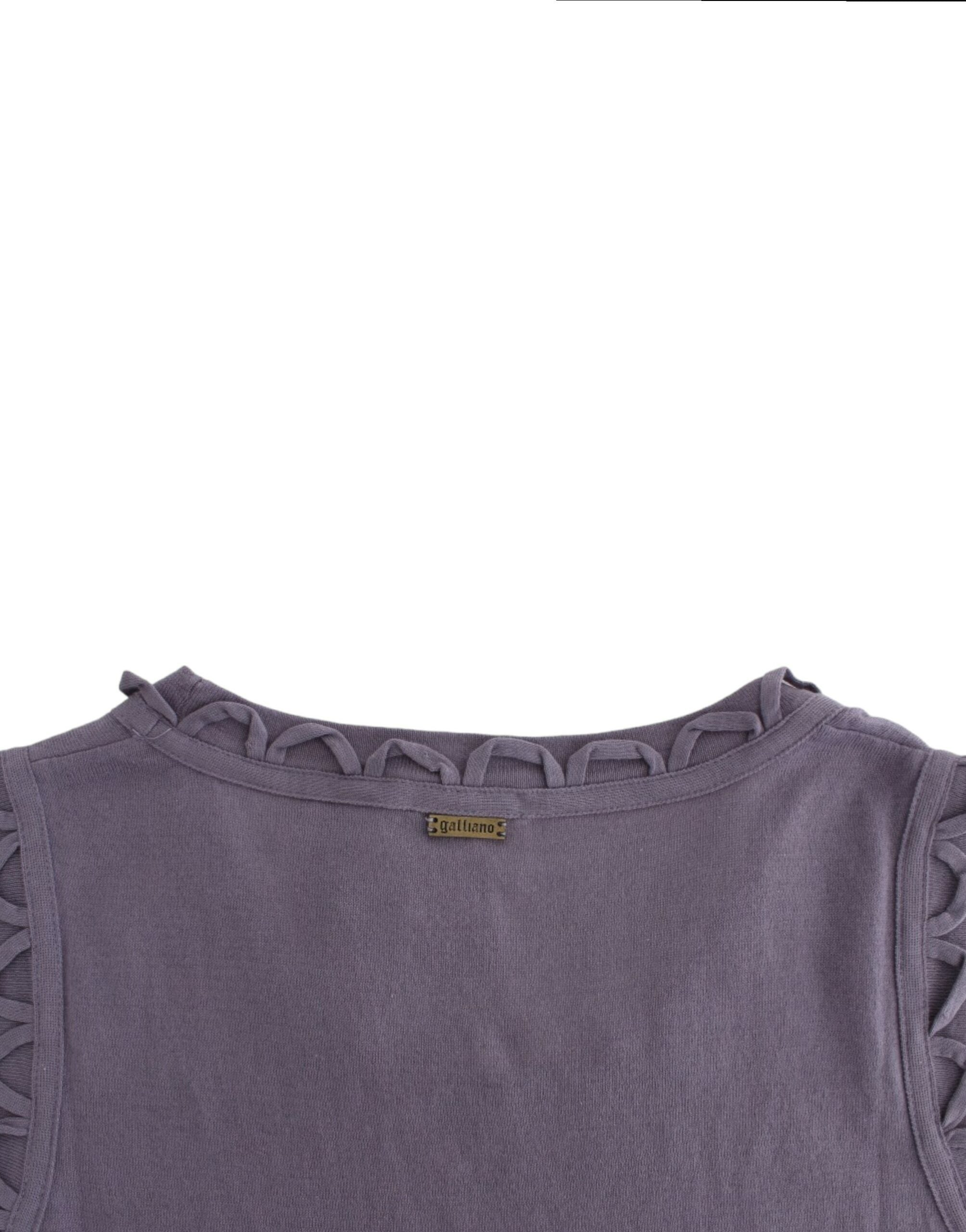 John Galliano Violettfarbenes Baumwoll-Jerseykleid