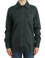 Cavalli graues Button-Down-Hemd