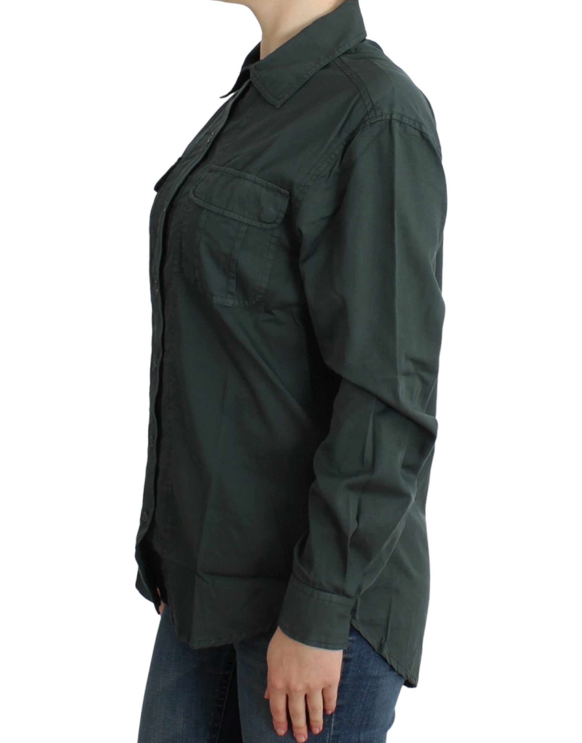 Cavalli graues Button-Down-Hemd