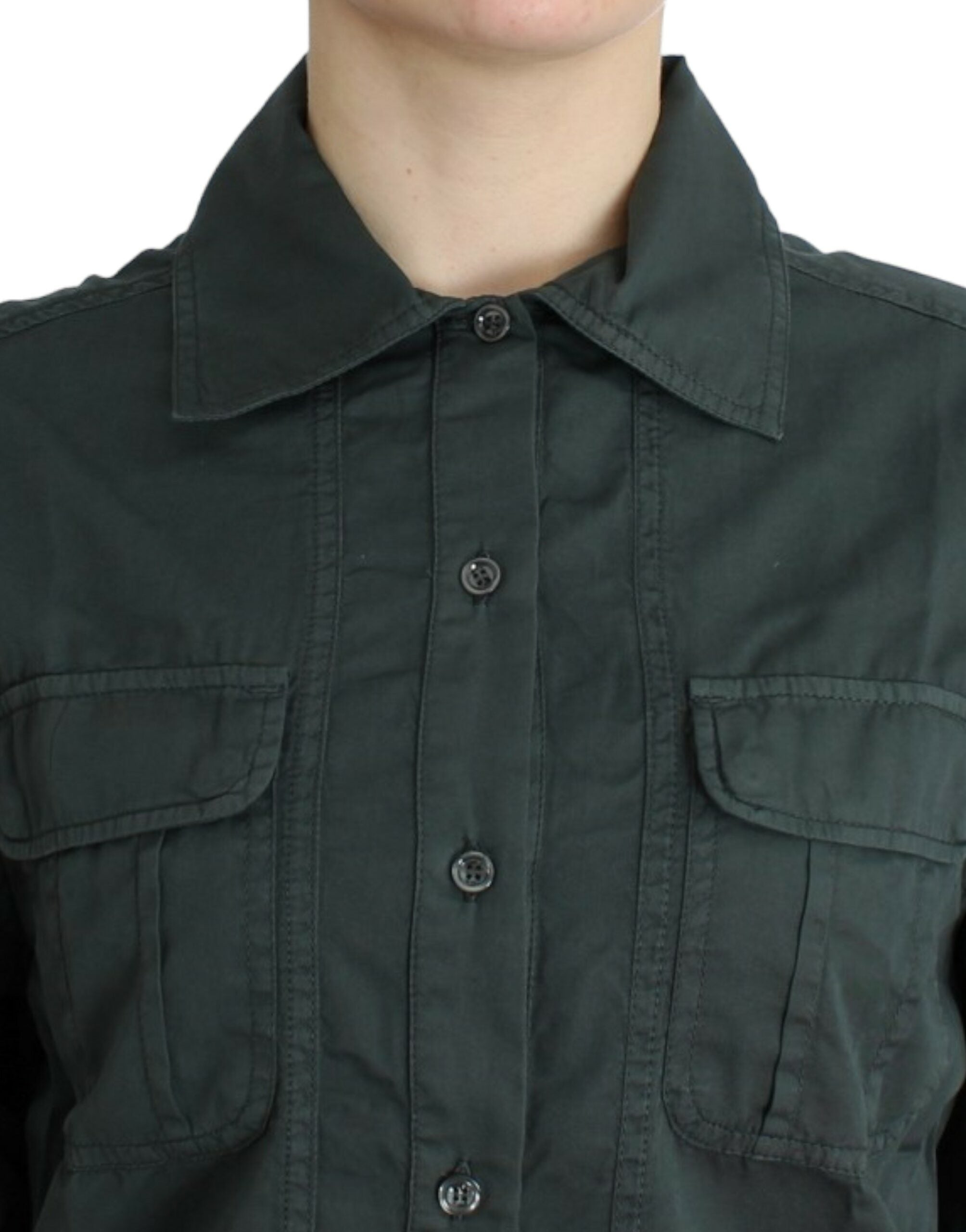 Cavalli graues Button-Down-Hemd