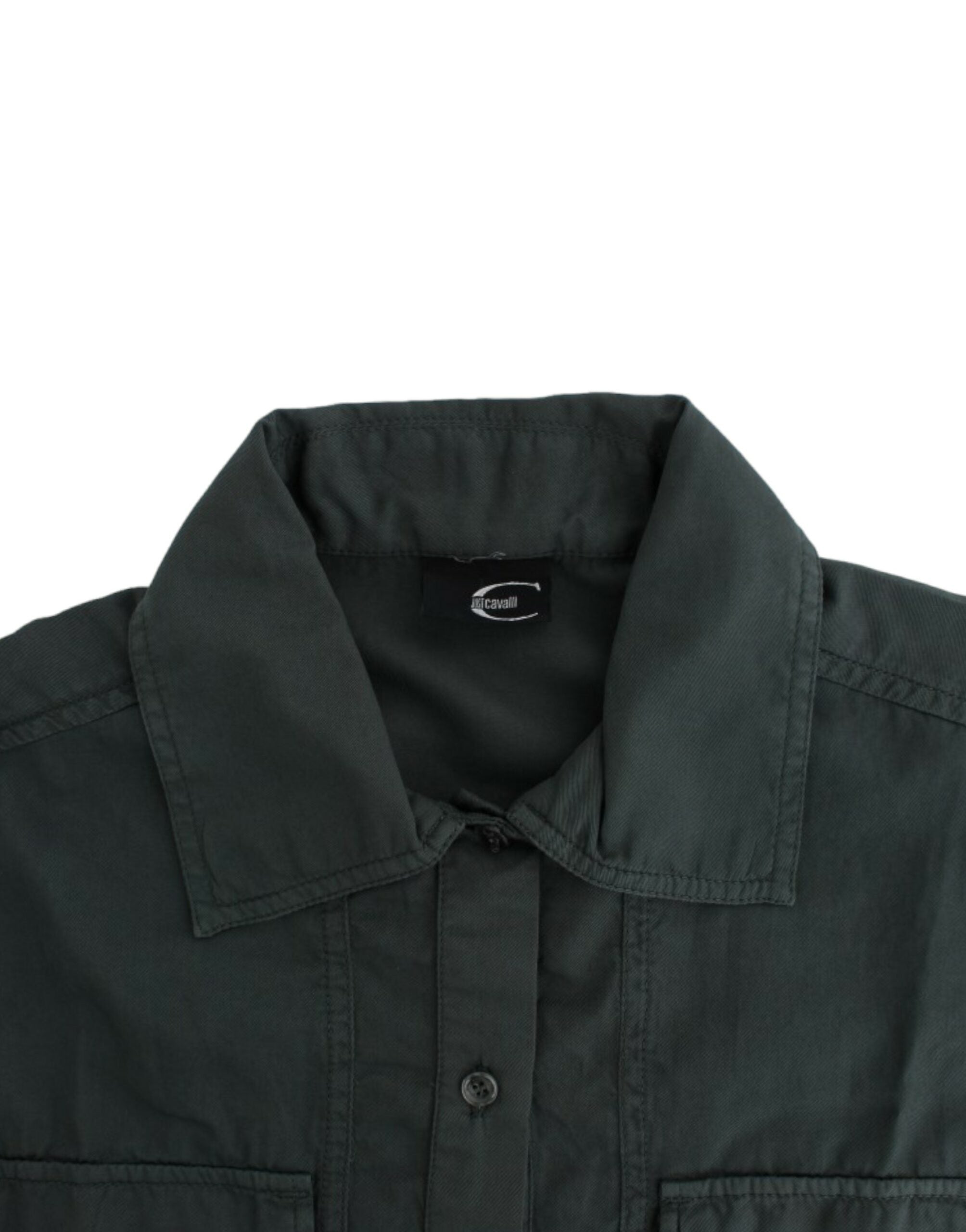 Cavalli graues Button-Down-Hemd