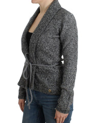 Cavalli grauer Strickcardigan aus Wolle
