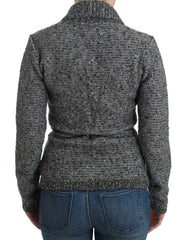 Cavalli grauer Strickcardigan aus Wolle
