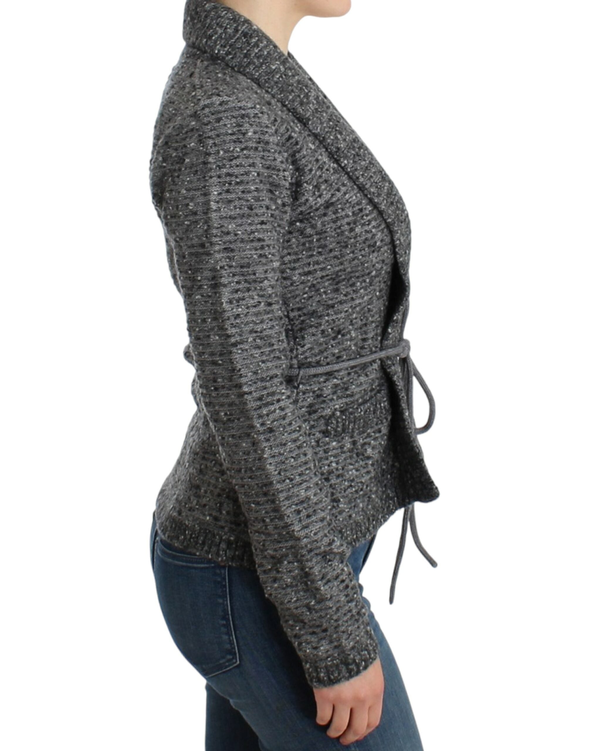 Cavalli grauer Strickcardigan aus Wolle