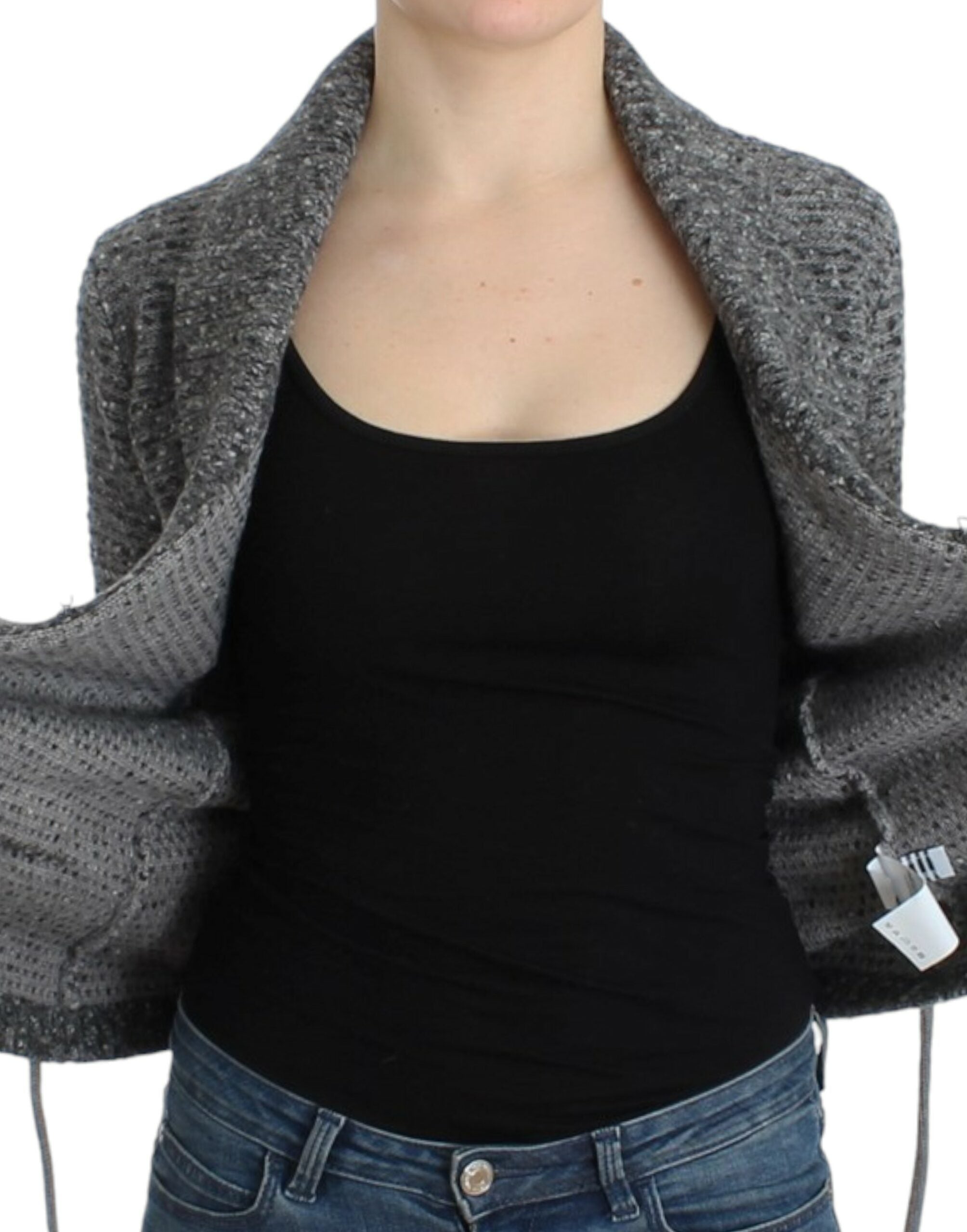 Cavalli grauer Strickcardigan aus Wolle
