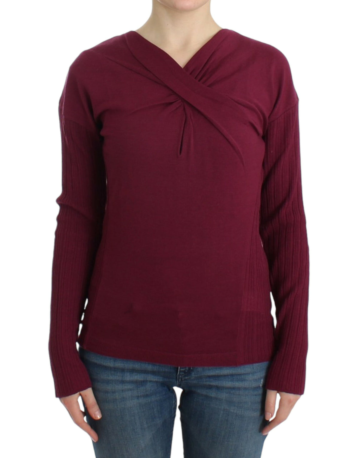 Cavalli lila Pullover aus Strickwolle