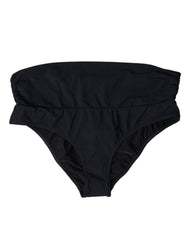 Dolce & Gabbana Schwarzer Bikini-Slip aus Nylon-Stretch
