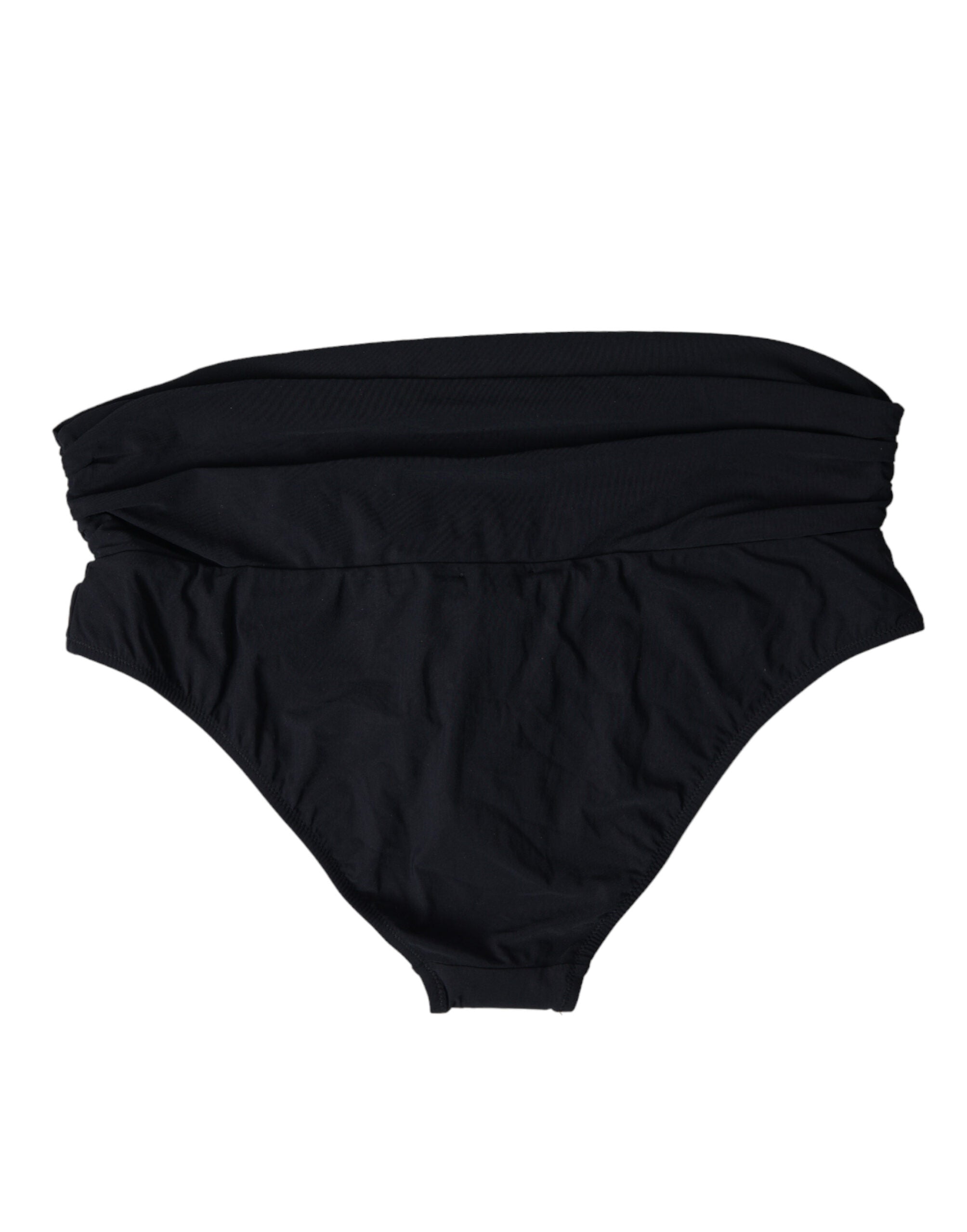 Dolce & Gabbana Schwarzer Bikini-Slip aus Nylon-Stretch