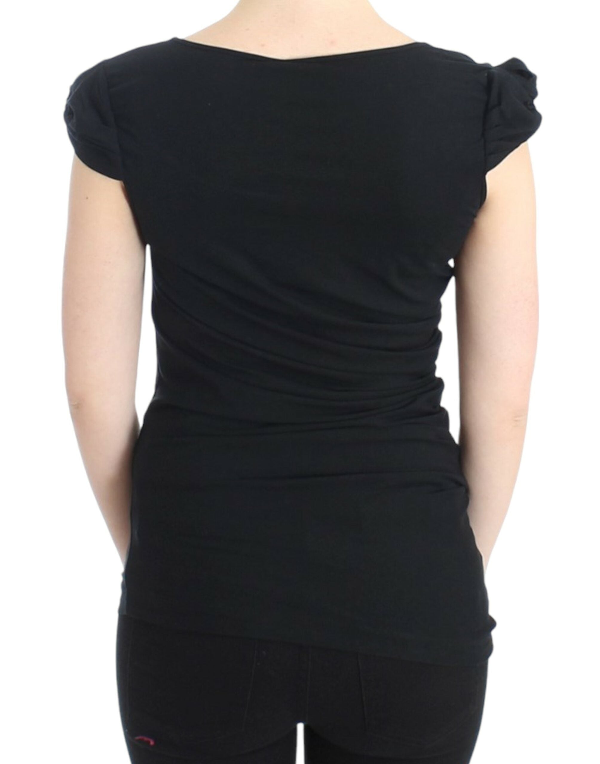 Cavalli Schwarzes Baumwolltop