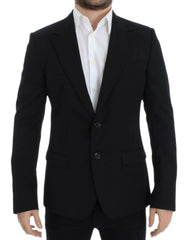 Dolce & Gabbana Zwarte wollen slim fit blazer