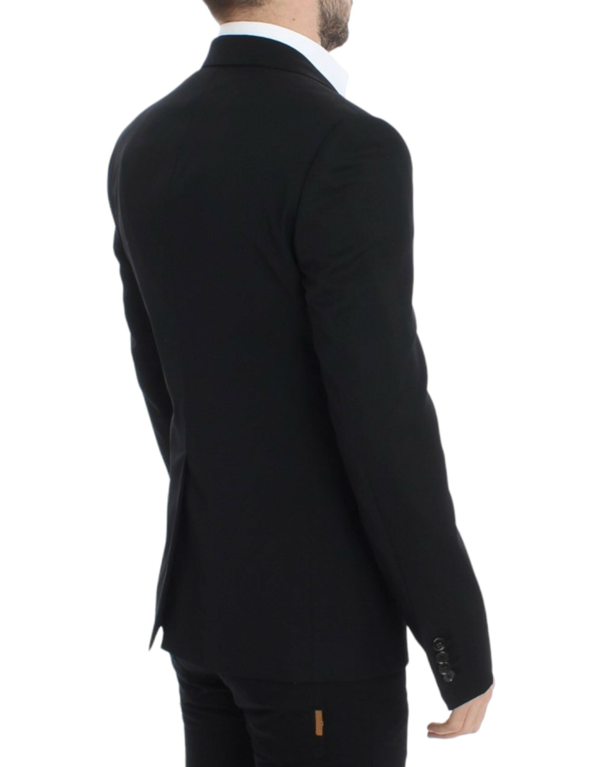 Dolce & Gabbana Zwarte wollen slim fit blazer