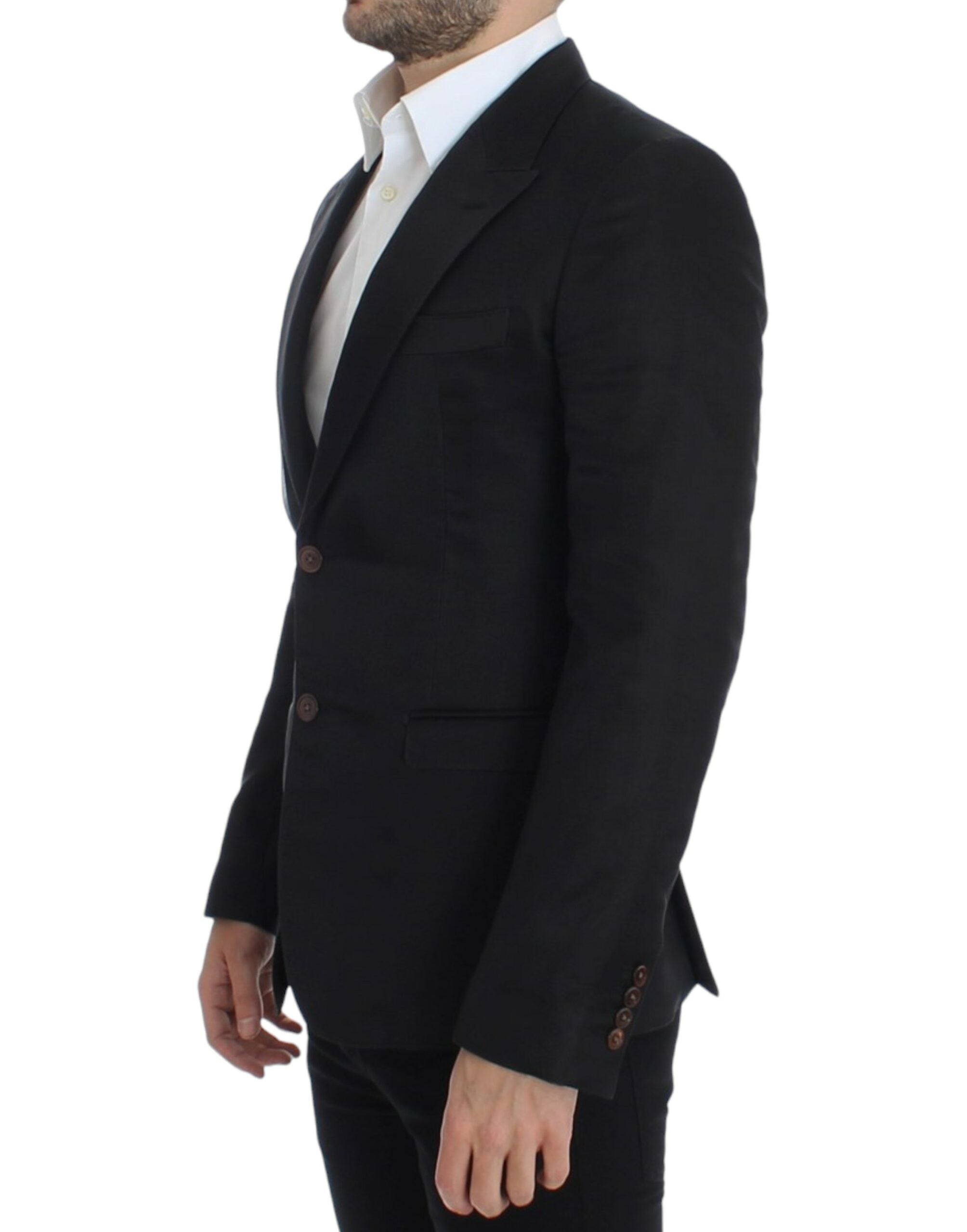 Dolce & Gabbana Zwarte zijden slim fit blazer