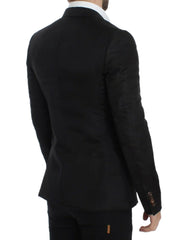 Dolce & Gabbana Zwarte zijden slim fit blazer