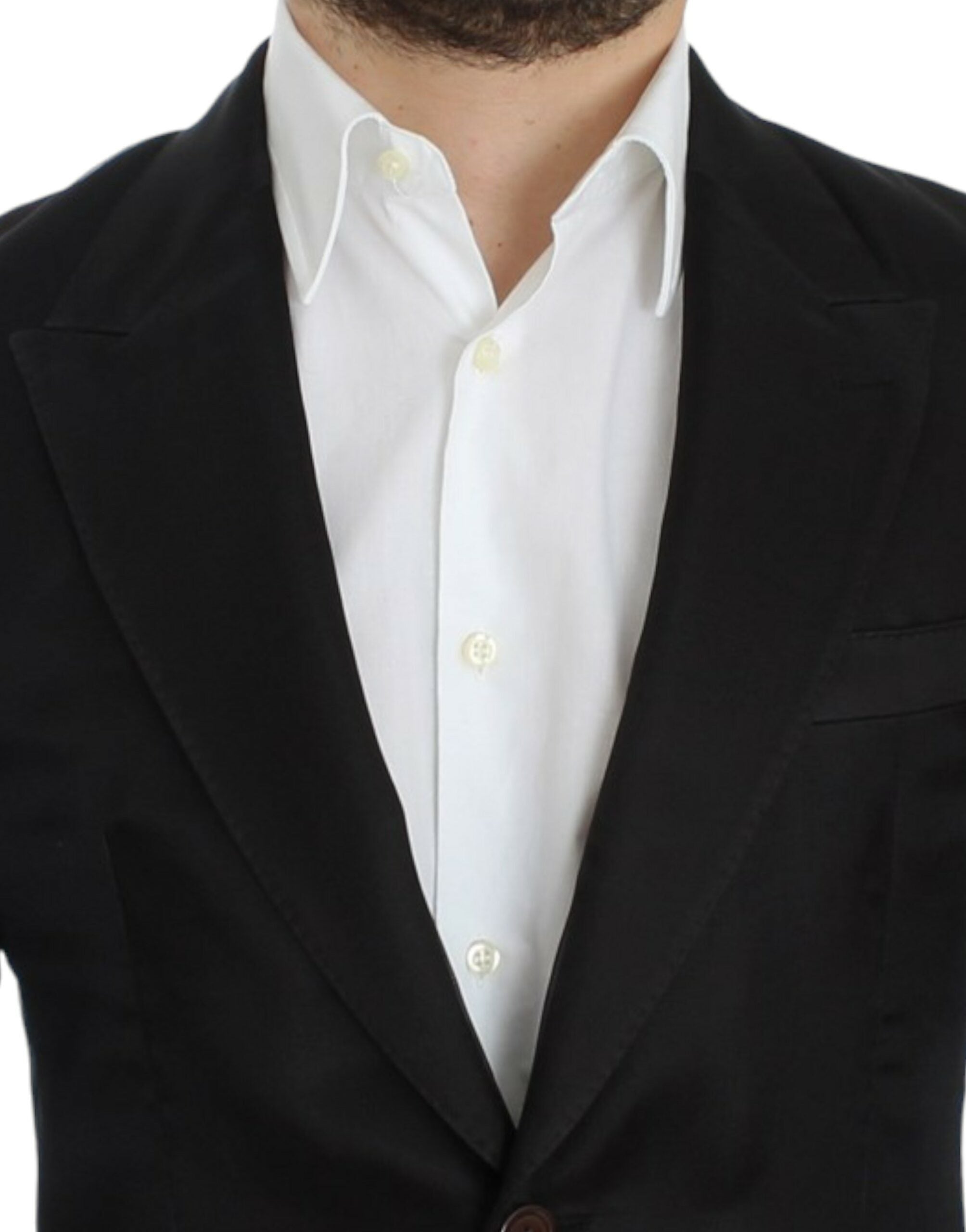 Dolce & Gabbana Zwarte zijden slim fit blazer