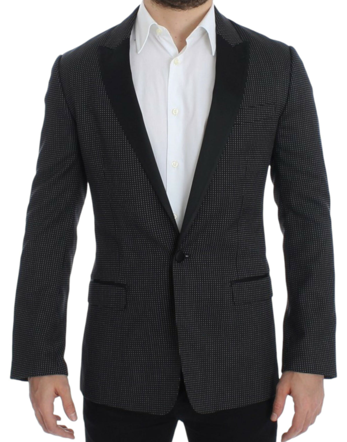 Dolce & Gabbana Schwarzer Blazer aus Schurwolle im Slim-Fit, Modell MARTINI