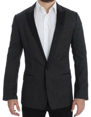 Dolce & Gabbana Schwarzer Blazer aus Schurwolle im Slim-Fit, Modell MARTINI