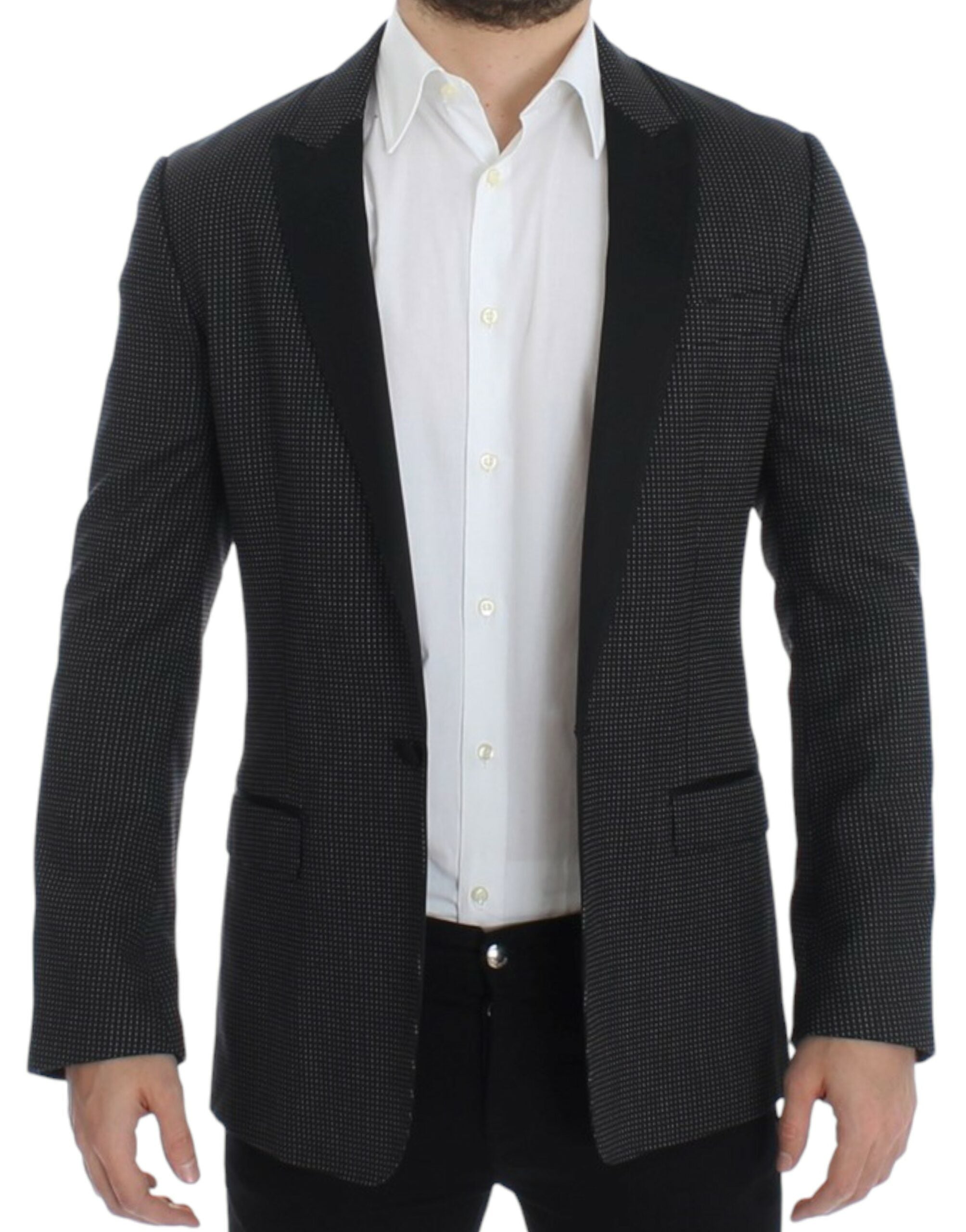 Dolce & Gabbana Schwarzer Blazer aus Schurwolle im Slim-Fit, Modell MARTINI