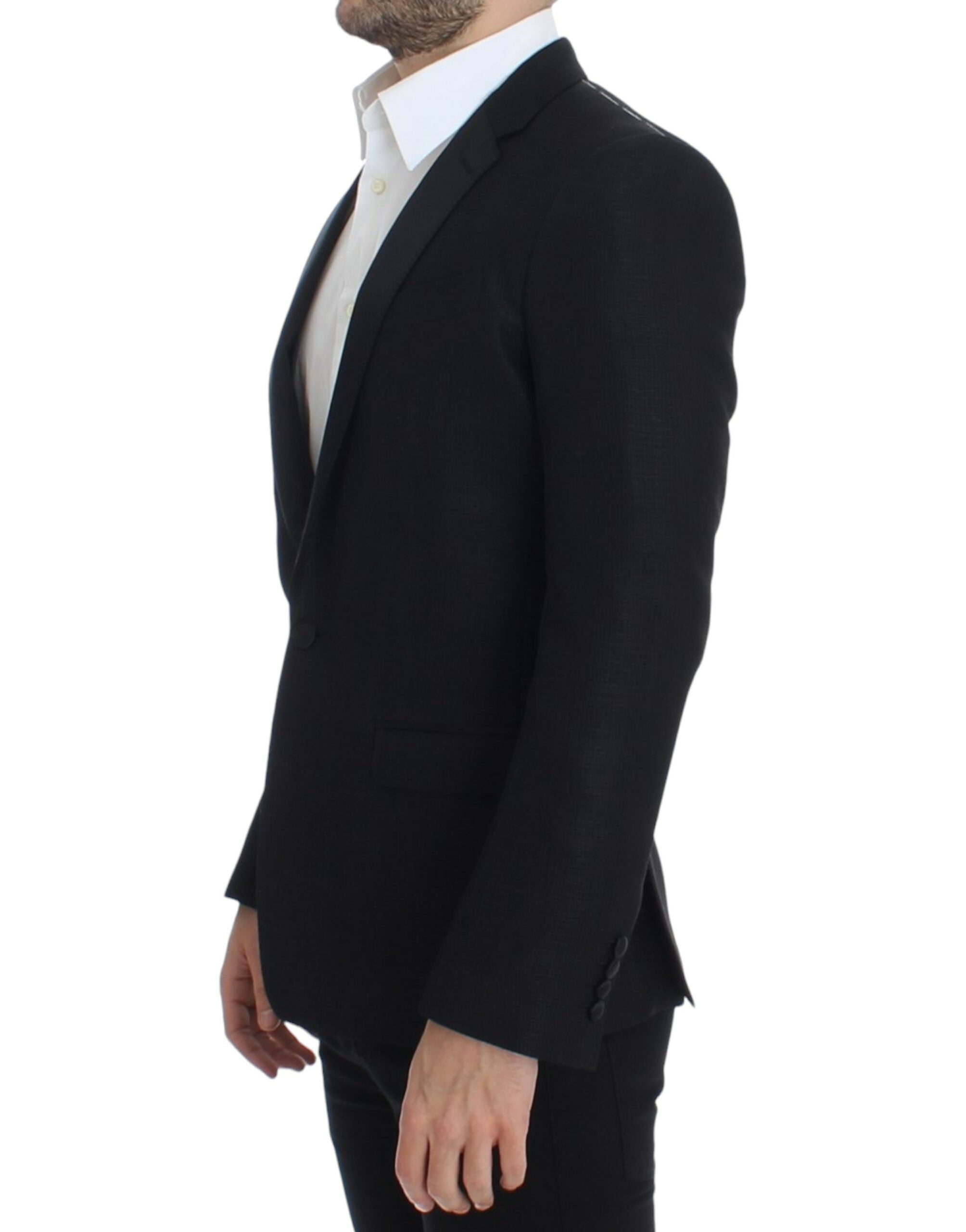 Dolce & Gabbana Schwarzer Blazer aus Wolle im MARTINI Slim Fit