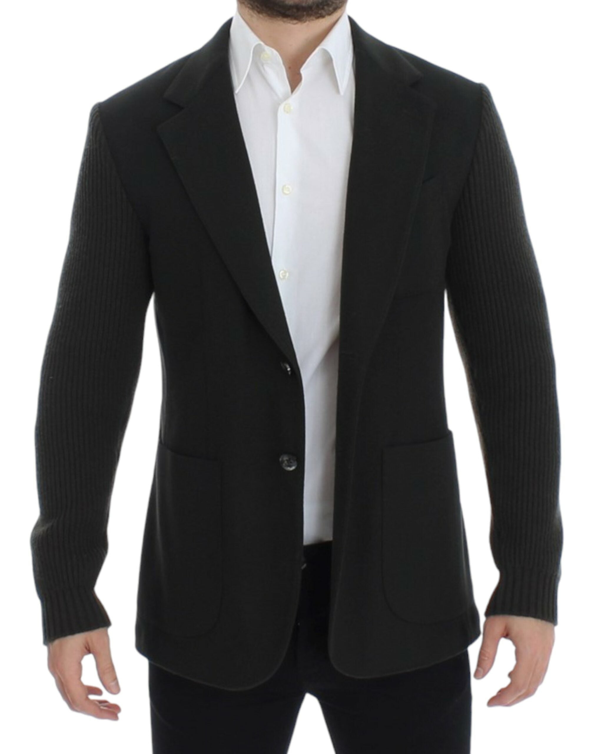 Dolce & Gabbana Grüner Kaschmir-Zweiknopf-Blazer