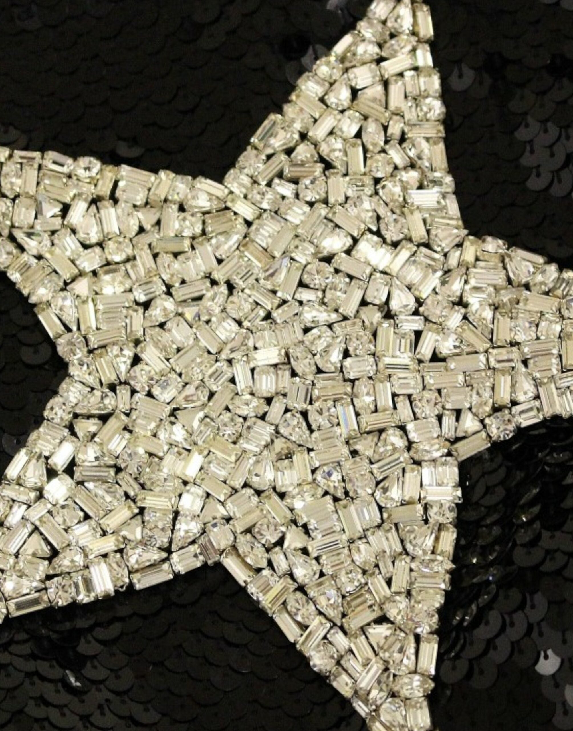 Dolce & Gabbana Masterpiece Etuikleid mit schwarzen Swarovski-Kristallsternen