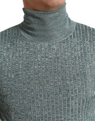 Dolce & Gabbana Rollkragenpullover aus grünem Polyester