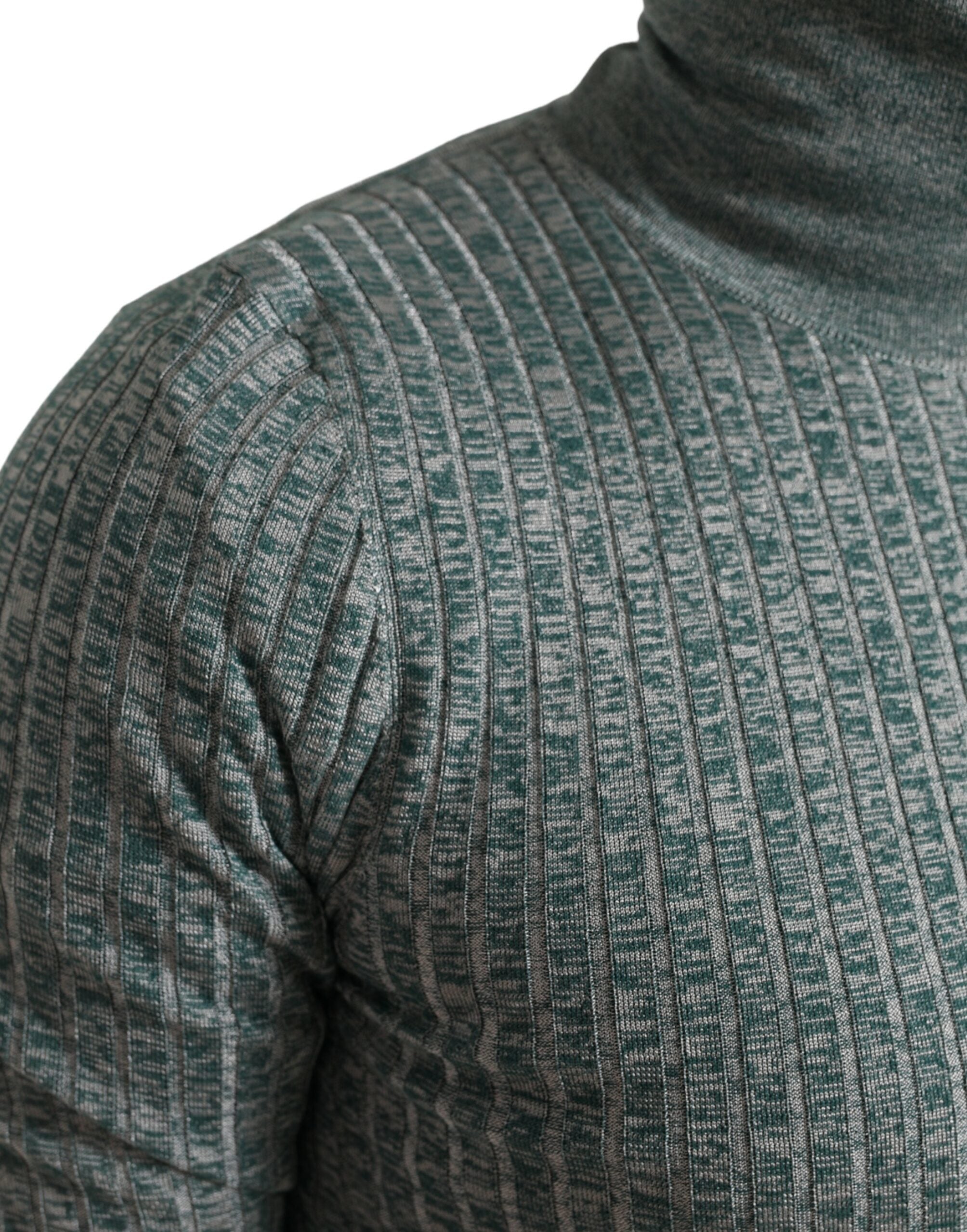 Dolce & Gabbana Rollkragenpullover aus grünem Polyester