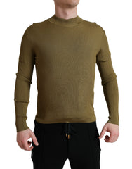 Dolce & Gabbana Legergroene Viscose Trui met Ronde Hals