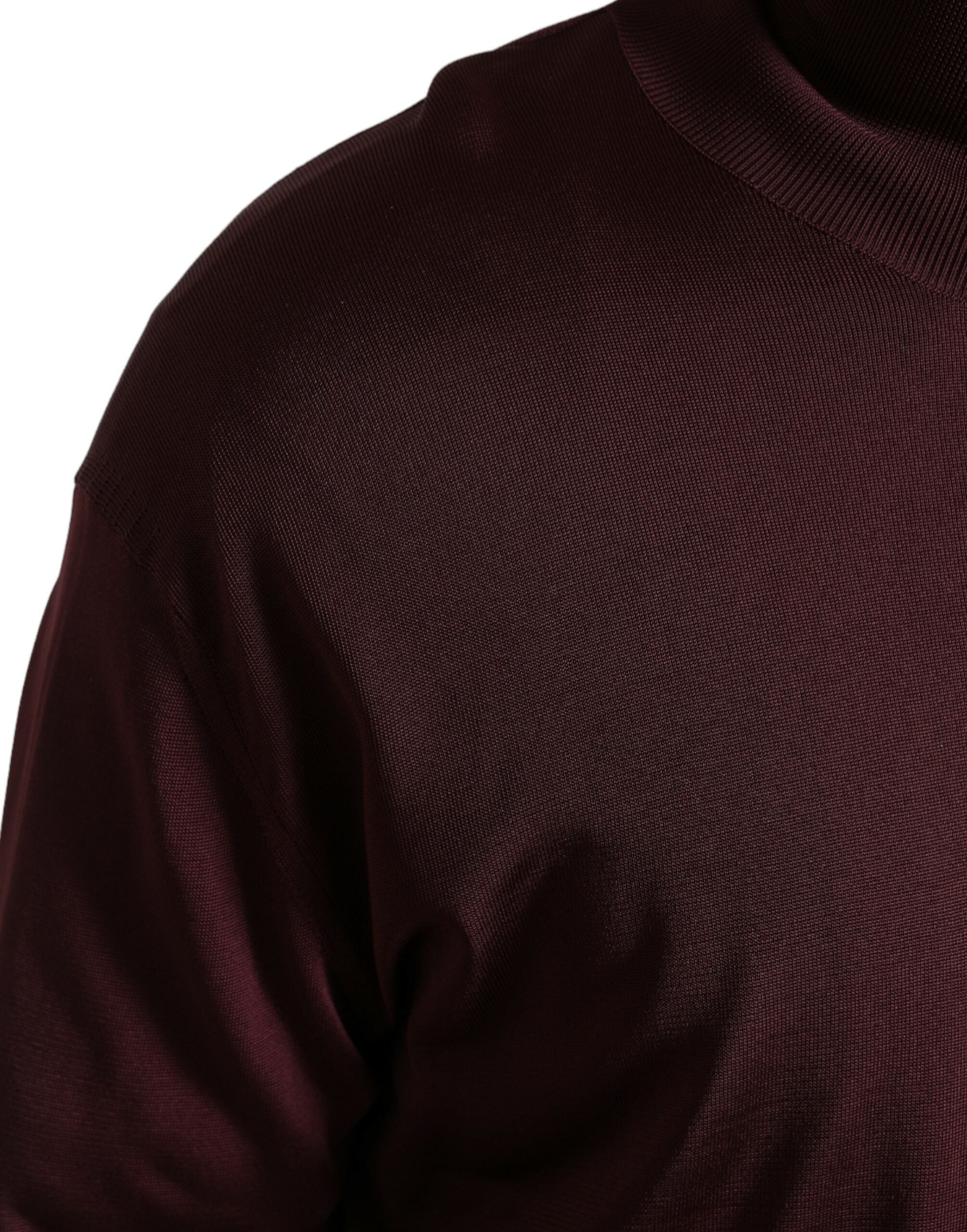 Dolce & Gabbana Burgundfarbener Rollkragenpullover aus Viskose