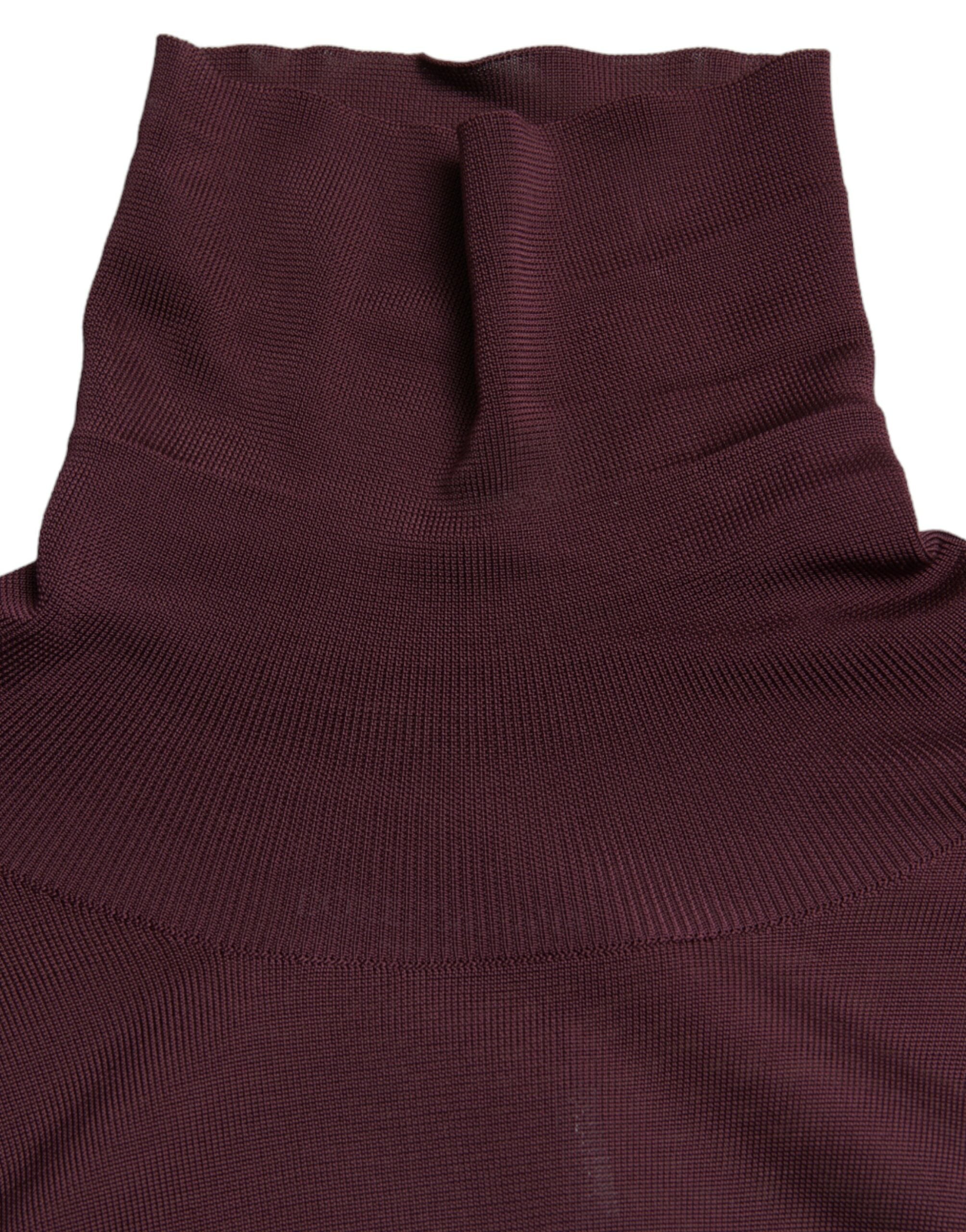 Dolce & Gabbana Burgundfarbener Rollkragenpullover aus Viskose