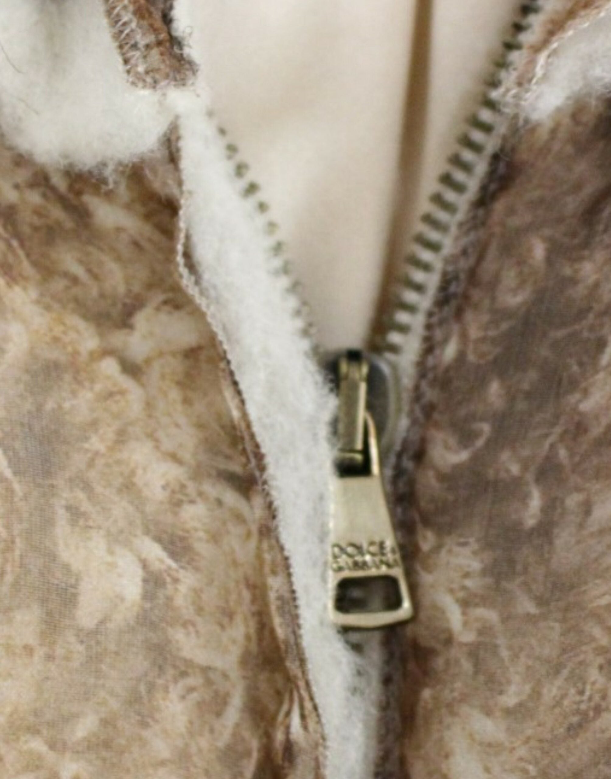 Dolce & Gabbana Bruine mouwloze zijden jurk