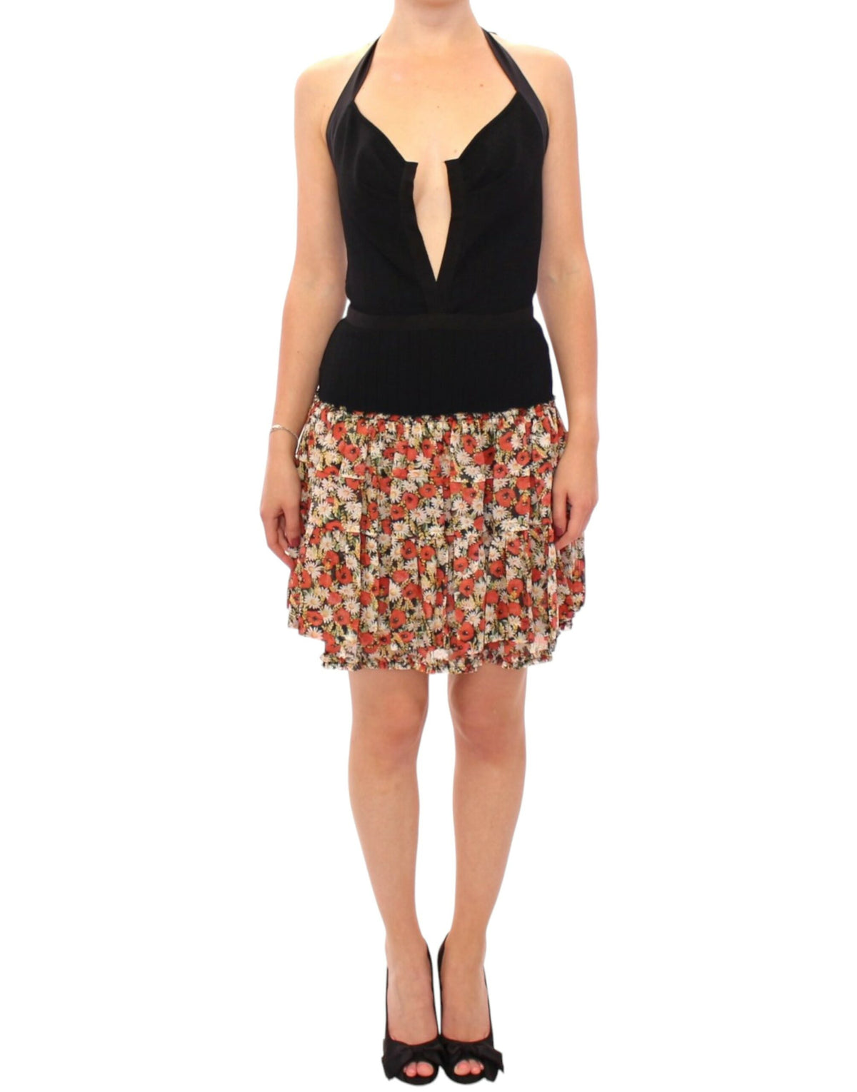 Dolce & Gabbana Neckholder-Kleid mit Blumenmuster in verschiedenen Farben
