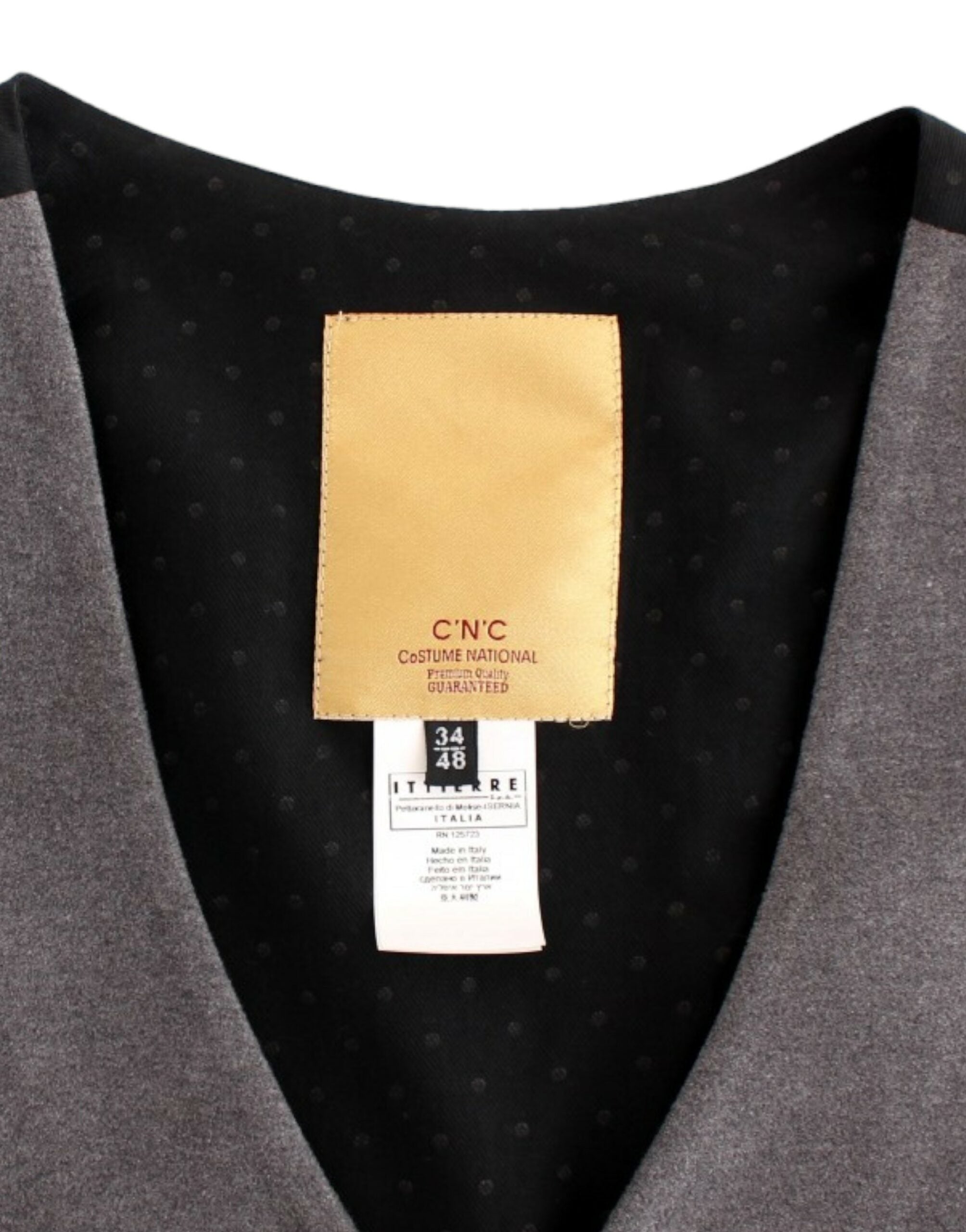 Costume National Graue legere Weste aus Baumwollgemisch