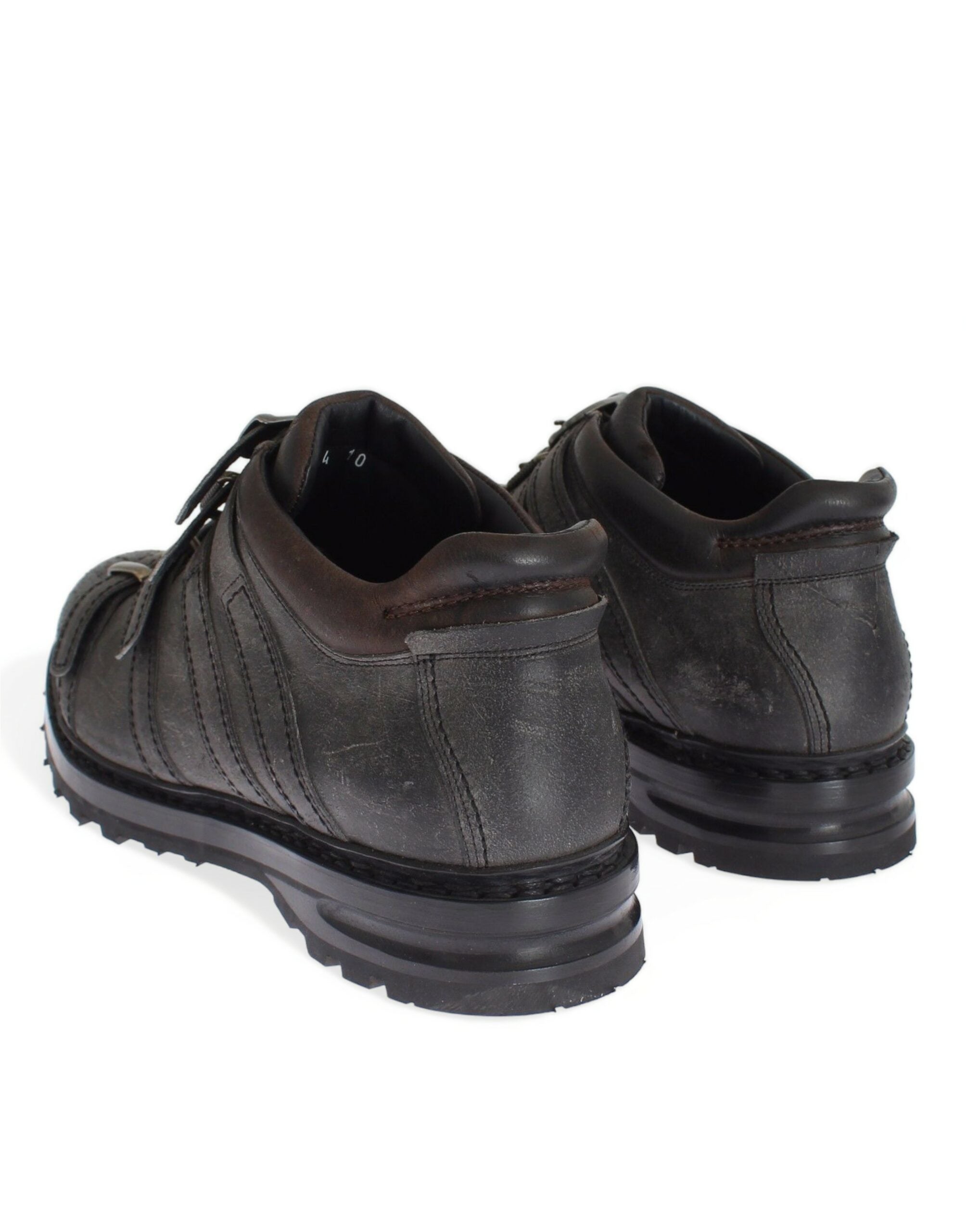 Dolce & Gabbana Stiefeletten aus grauem Leder mit Knöchelriemen