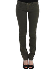 Costume National Groene slim fit jeans