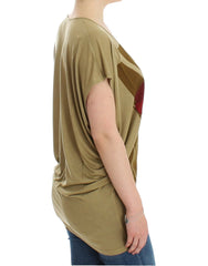 Costume National Grünes, kurzärmliges T-Shirt mit Aufdruck