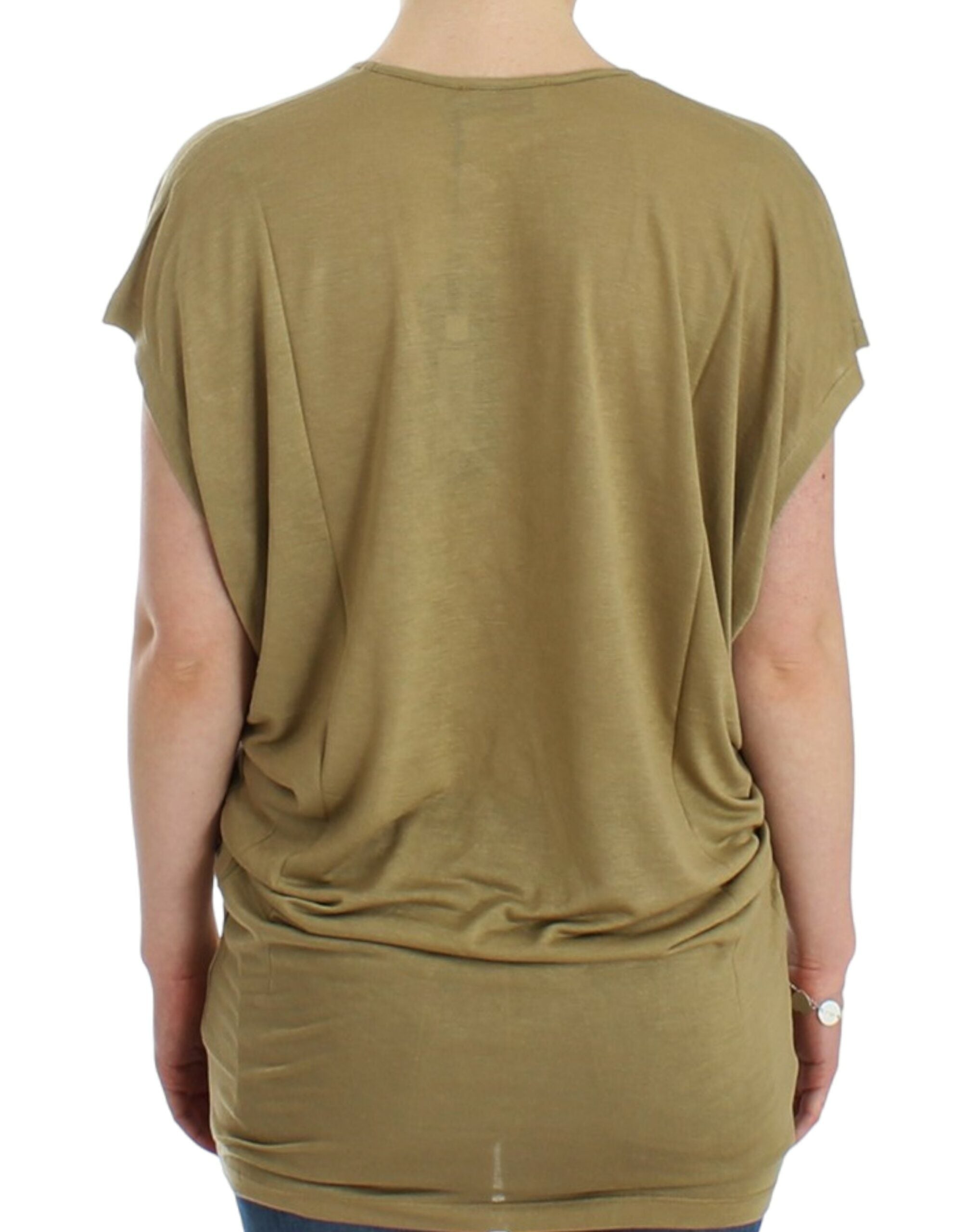 Costume National Grünes, kurzärmliges T-Shirt mit Aufdruck