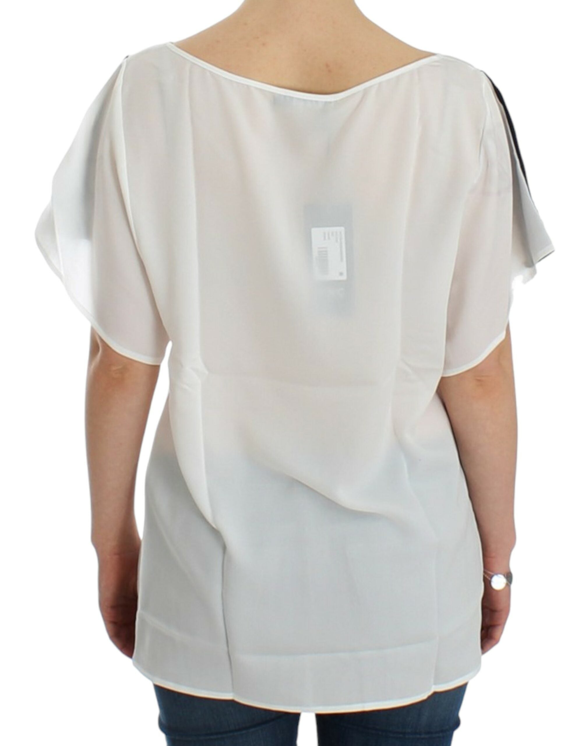 Costume National blouse met witte motiefprint