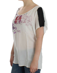 Costume National blouse met witte motiefprint
